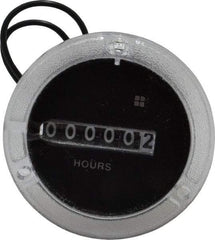 Trumeter - 6 Digit Wheel Display Hour Meter - No Reset - Industrial Tool & Supply