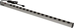 Wiremold - 16 Outlets, 120 Volts, 15 Amps, 6' Cord, Power Outlet Strip - Raceway Mount, 5-15 NEMA Configuration, 48" Strip, cULus Listed - Industrial Tool & Supply
