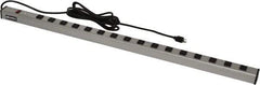 Wiremold - 16 Outlets, 120 Volts, 15 Amps, 15' Cord, Power Outlet Strip - Raceway Mount, 5-15 NEMA Configuration, 48" Strip, cULus Listed - Industrial Tool & Supply