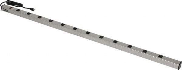 Wiremold - 12 Outlets, 120 Volts, 15 Amps, 6' Cord, Power Outlet Strip - Raceway Mount, 5-15 NEMA Configuration, 72" Strip, cULus Listed - Industrial Tool & Supply