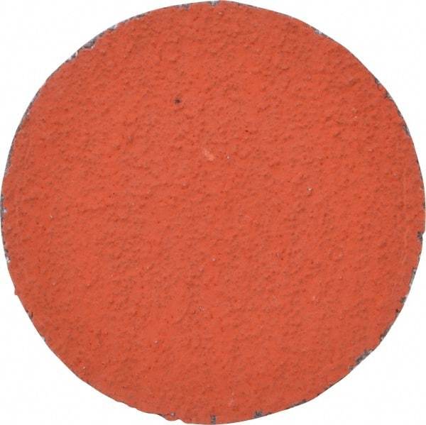 3M - 2" Disc Diam, 60 Grit, Ceramic Quick Change Disc - Type R Attaching System, Coated, Orange, Medium Grade, 25,000 RPM, 777F Series - Industrial Tool & Supply