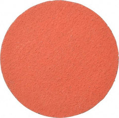 3M - 3" Disc Diam, 80 Grit, Ceramic Quick Change Disc - Type R Attaching System, Coated, Orange, Medium Grade, 20,000 RPM, 777F Series - Industrial Tool & Supply