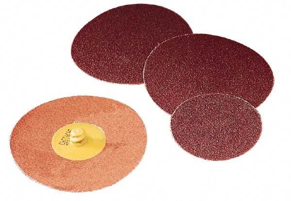 3M - 3" Disc Diam, 80 Grit, Zirconia Alumina Quick Change Disc - Type S Attaching System, Coated, Black, Medium Grade, 20,000 RPM, 501C Series - Industrial Tool & Supply