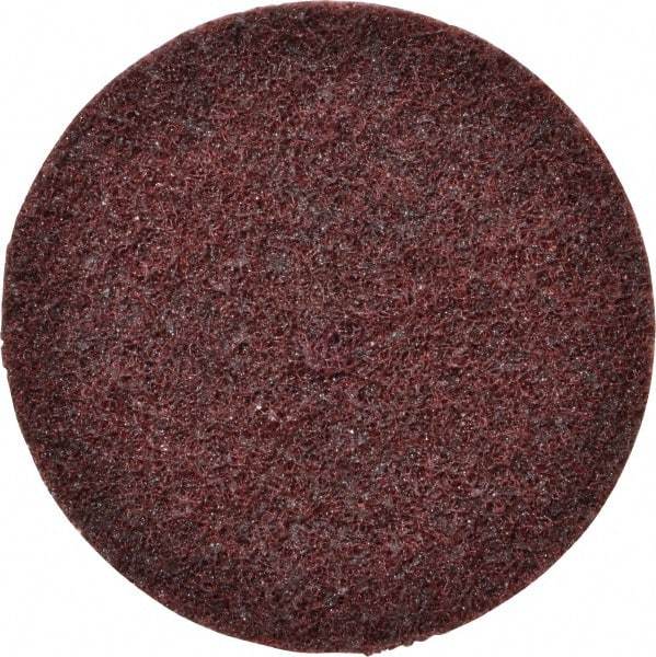 3M - 4" Disc Diam, Aluminum Oxide Quick Change Disc - Type R Attaching System, Nonwoven, Maroon, Medium Grade, 12,000 RPM - Industrial Tool & Supply