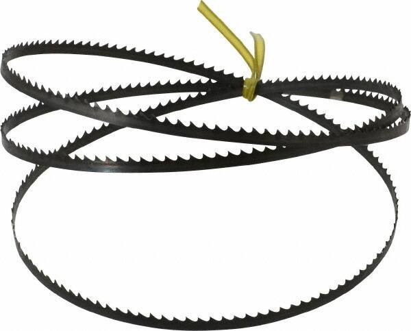 Starrett - 6 TPI, 4' 8" Long x 1/4" Wide x 0.025" Thick, Welded Band Saw Blade - Carbon Steel, Toothed Edge, Wavy Tooth Set, Flexible Back, Contour Cutting - Industrial Tool & Supply
