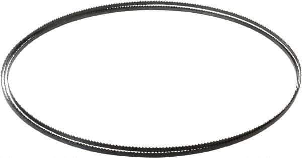 Starrett - 10 TPI, 7' 9-1/2" Long x 3/16" Wide x 0.025" Thick, Welded Band Saw Blade - Carbon Steel, Toothed Edge, Raker Tooth Set, Flexible Back, Contour Cutting - Industrial Tool & Supply