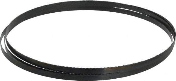 Starrett - 14 TPI, 7' 9-1/2" Long x 3/8" Wide x 0.025" Thick, Welded Band Saw Blade - Carbon Steel, Toothed Edge, Raker Tooth Set, Flexible Back, Contour Cutting - Industrial Tool & Supply
