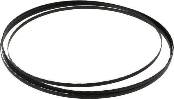 Starrett - 18/W TPI, 12' 6" Long x 1/4" Wide x 0.025" Thick, Welded Band Saw Blade - Carbon Steel, Toothed Edge, Wavy Tooth Set, Flexible Back, Contour Cutting - Industrial Tool & Supply