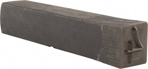 Made in USA - Number 4 Machine Made Individual Steel Stamp - 1/2" Character - Industrial Tool & Supply