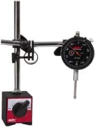 Import - 0.001" Graduation, 0-100 Dial Reading, Indicator & Base Kit - 0.001 Inch Graduation, Includes Indicator Set with Magnetic Base Holder - Industrial Tool & Supply