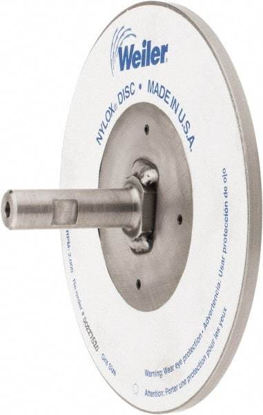 Weiler - 7/8" Arbor Hole to 3/4" Shank Diam Drive Arbor - For 8" Weiler Disc Brushes - Industrial Tool & Supply