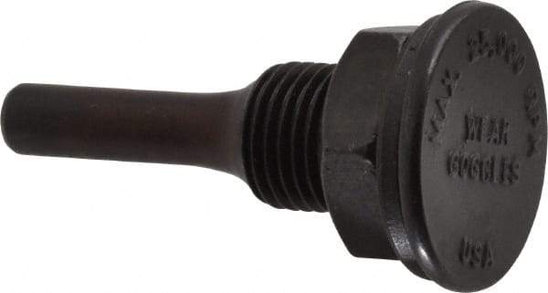 Weiler - 1/2" Arbor Hole to 1/4" Shank Diam Drive Arbor - For 3" Small Diam Wheel Brushes - Industrial Tool & Supply