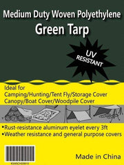 Value Collection - 60' Long x 40' Wide Polyethylene Tarp & Dust Cover - Green, 9 to 10 mil Thickness - Industrial Tool & Supply