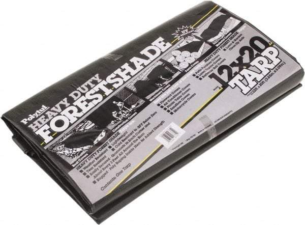 Value Collection - 20' Long x 12' Wide Polyethylene Tarp & Dust Cover - Green, 9 to 10 mil Thickness - Industrial Tool & Supply