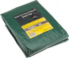 Value Collection - 24' Long x 18' Wide Polyethylene Tarp & Dust Cover - Green, 9 to 10 mil Thickness - Industrial Tool & Supply