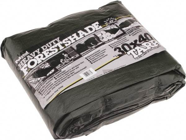 Value Collection - 40' Long x 30' Wide Polyethylene Tarp & Dust Cover - Green, 9 to 10 mil Thickness - Industrial Tool & Supply