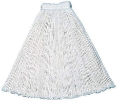 Rubbermaid - 1" White Head Band, Large Cotton #24 Size Cut End Mop Head - 4 Ply, Side Loading Connection, Use for General Purpose - Industrial Tool & Supply