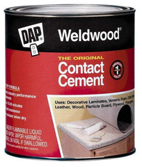 DAP - 1 Gal Can Tan Contact Adhesive - 15 min Working Time, Bonds to Cardboard, Concrete, Metal, Paper, Particle Board, Rubber & Wood - Industrial Tool & Supply