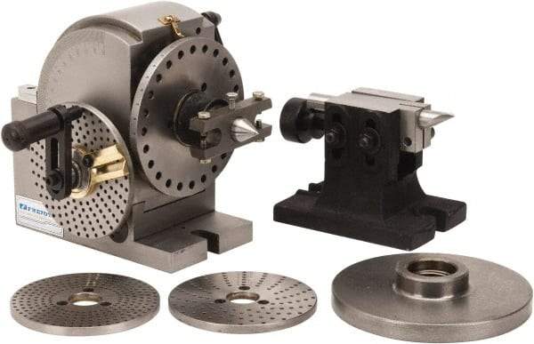 Interstate - Headstock Taper B&S 1, 1-1/2 - 8 Spindle Thread, Semi-Universal Dividing Head - 5.046" Centerline Height, 10-3/32" Swing, 9.96" Long x 6.42" Wide x 8.66" High - Industrial Tool & Supply