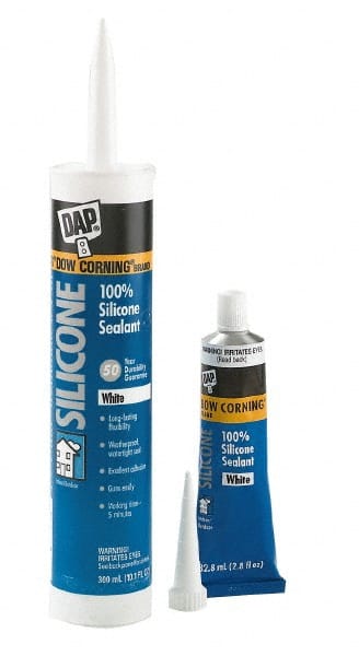 DAP - 2.8 oz Tube White RTV Silicone Joint Sealant - Industrial Tool & Supply
