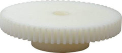 Poly Hi Solidur - 16 Pitch, 4" Pitch Diam, 4-1/8" OD, 64 Tooth Spur Gear - 1/2" Face Width, 1/2" Bore Diam, 2" Hub Diam, 14.5° Pressure Angle, Nylon - Industrial Tool & Supply