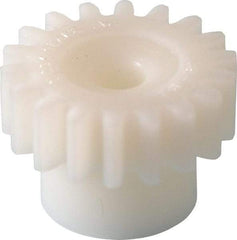 Poly Hi Solidur - 24 Pitch, 3/4" Pitch Diam, 0.833" OD, 18 Tooth Spur Gear - 1/4" Face Width, 3/16" Bore Diam, 35/64" Hub Diam, 20° Pressure Angle, Acetal - Industrial Tool & Supply