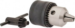 Value Collection - JT6, 1/8 to 5/8" Capacity, Tapered Mount Steel Drill Chuck - Keyed - Exact Industrial Supply