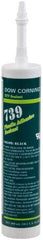 Dow Corning - 10.1 oz Cartridge Black RTV Silicone Joint Sealant - -49 to 392°F Operating Temp, 75 min Tack Free Dry Time, 24 to 72 hr Full Cure Time, Series 739 - Industrial Tool & Supply
