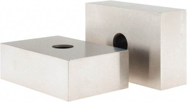 Value Collection - 0.0001 Squareness Per Inch, Hardened Steel, 1-2-3 Block with 1 Hole Setup Block - 0.0001 to 0.0007 Inch Overall Tolerance, 3/8 - 16 Inch Tapped Hole Size, 56-60 HRC Hardness, Sold As Matched Pair - Industrial Tool & Supply