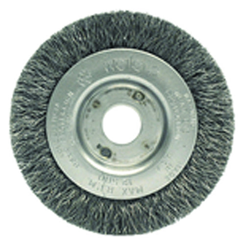 ‎3″ Diameter-3/8″-1/2″ Arbor Hole - Crimped Steel Wire Straight Wheel - Industrial Tool & Supply