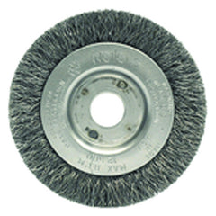 ‎3″ Diameter-3/8″-1/2″ Arbor Hole - Crimped Steel Wire Straight Wheel - Industrial Tool & Supply
