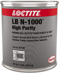 Loctite - 1 Lb Can High Purity Anti-Seize Lubricant - Copper, 1,800°F, Copper - Industrial Tool & Supply