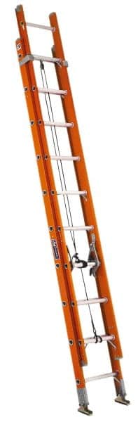 Louisville - 32' High, Type IA Rating, Fiberglass Industrial Extension Ladder - Industrial Tool & Supply