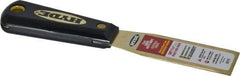 Hyde Tools - 1-5/16" Wide Brass Putty Knife - Stiff, Nylon Handle, 7-3/4" OAL - Industrial Tool & Supply