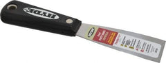 Hyde Tools - 1-1/2" Wide Steel Putty Knife - Flexible, Nylon Handle, 7-3/4" OAL - Industrial Tool & Supply