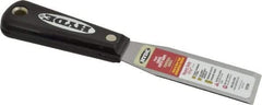 Hyde Tools - 1-5/16" Wide Steel Taping Knife - Stiff, Nylon Handle, 7-3/4" OAL - Industrial Tool & Supply