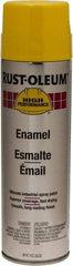 Rust-Oleum - Safety Yellow, 15 oz Net Fill, Gloss, Enamel Spray Paint - 14 Sq Ft per Can, 15 oz Container, Use on Rust Proof Paint - Industrial Tool & Supply