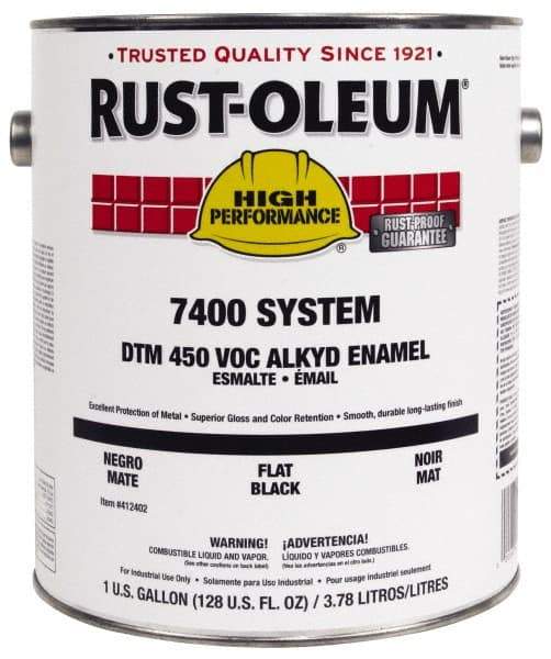 Rust-Oleum - 1 Gal Yellow (New Caterpillar) Gloss Finish Industrial Enamel Paint - Interior/Exterior, Direct to Metal, <450 gL VOC Compliance - Industrial Tool & Supply