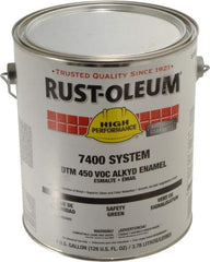 Rust-Oleum - 1 Gal Safety Green Gloss Finish Industrial Enamel Paint - Interior/Exterior, Direct to Metal, <450 gL VOC Compliance - Industrial Tool & Supply