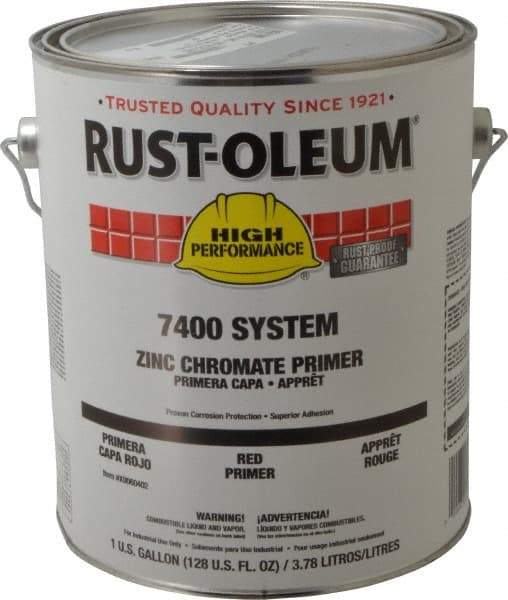 Rust-Oleum - 1 Gal Red Alkyd Enamel Primer - 230 to 435 Sq Ft/Gal, <450 gL Content, Direct to Metal, Quick Drying - Industrial Tool & Supply