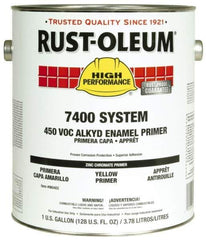 Rust-Oleum - 1 Gal Yellow Rust Inhibitive Primer - 230 to 435 Sq Ft/Gal, <450 gL Content, Direct to Metal, Quick Drying - Industrial Tool & Supply