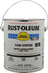 Rust-Oleum - 1 Gal High Gloss Silver Gray Water-Based Epoxy - 200 to 350 Sq Ft/Gal Coverage, <250 g/L VOC Content - Industrial Tool & Supply