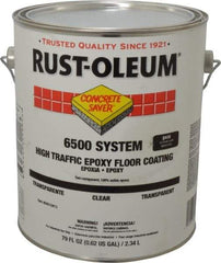 Rust-Oleum - 1 Gal High Gloss Clear Epoxy - 100 at 16 mils Sq Ft/Gal Coverage, 150 at 11 mils Sq Ft/Gal Coverage, 200 at 8 mils & 300 at 5 mils Sq Ft/Gal Coverage, <100 g/L VOC Content - Industrial Tool & Supply