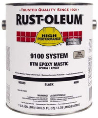 Rust-Oleum - 1 Gal Gloss Black Epoxy Mastic - 100 to 225 Sq Ft/Gal Coverage, <340 g/L VOC Content, Direct to Metal - Industrial Tool & Supply