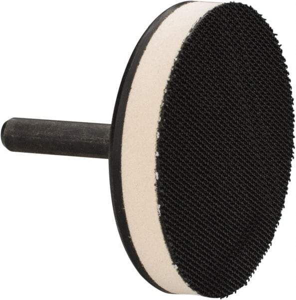 AutoQuip - 2" Diam Hook & Loop Disc Backing Pad - 1/4" Shank Diam, Medium Density, 22,000 RPM - Industrial Tool & Supply