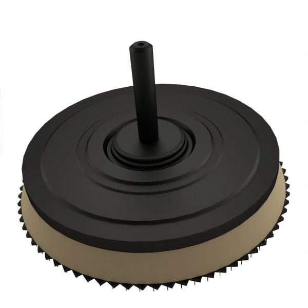 AutoQuip - 3" Diam Hook & Loop Disc Backing Pad - 1/4" Shank Diam, Medium Density, 18,000 RPM - Industrial Tool & Supply