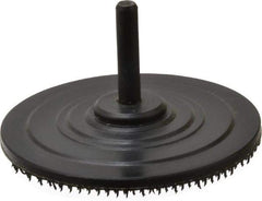 AutoQuip - 3" Diam Hook & Loop Disc Backing Pad - 1/4" Shank Diam, Firm Density, 18,000 RPM - Industrial Tool & Supply