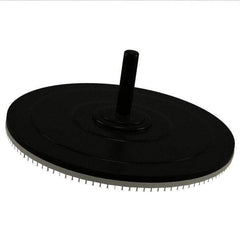 AutoQuip - 4" Diam Hook & Loop Disc Backing Pad - 1/4" Shank Diam, Firm Density, 14,000 RPM - Industrial Tool & Supply