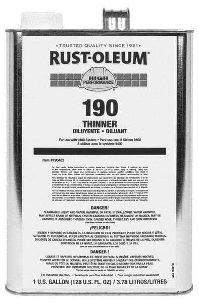 Rust-Oleum - 1 Gal Clean Up Solvent - 360 to 870 Sq Ft/Gal Coverage, <250 g/L VOC Content - Industrial Tool & Supply