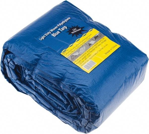 Value Collection - 60' Long x 40' Wide Polyethylene Tarp & Dust Cover - Blue - Industrial Tool & Supply